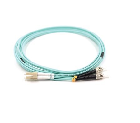 OM3 LC ST Multimode Duplex Fiber Patch Cable