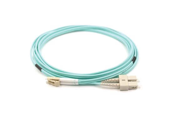 OM4 LC SC Multimode Duplex Fiber Patch Cable